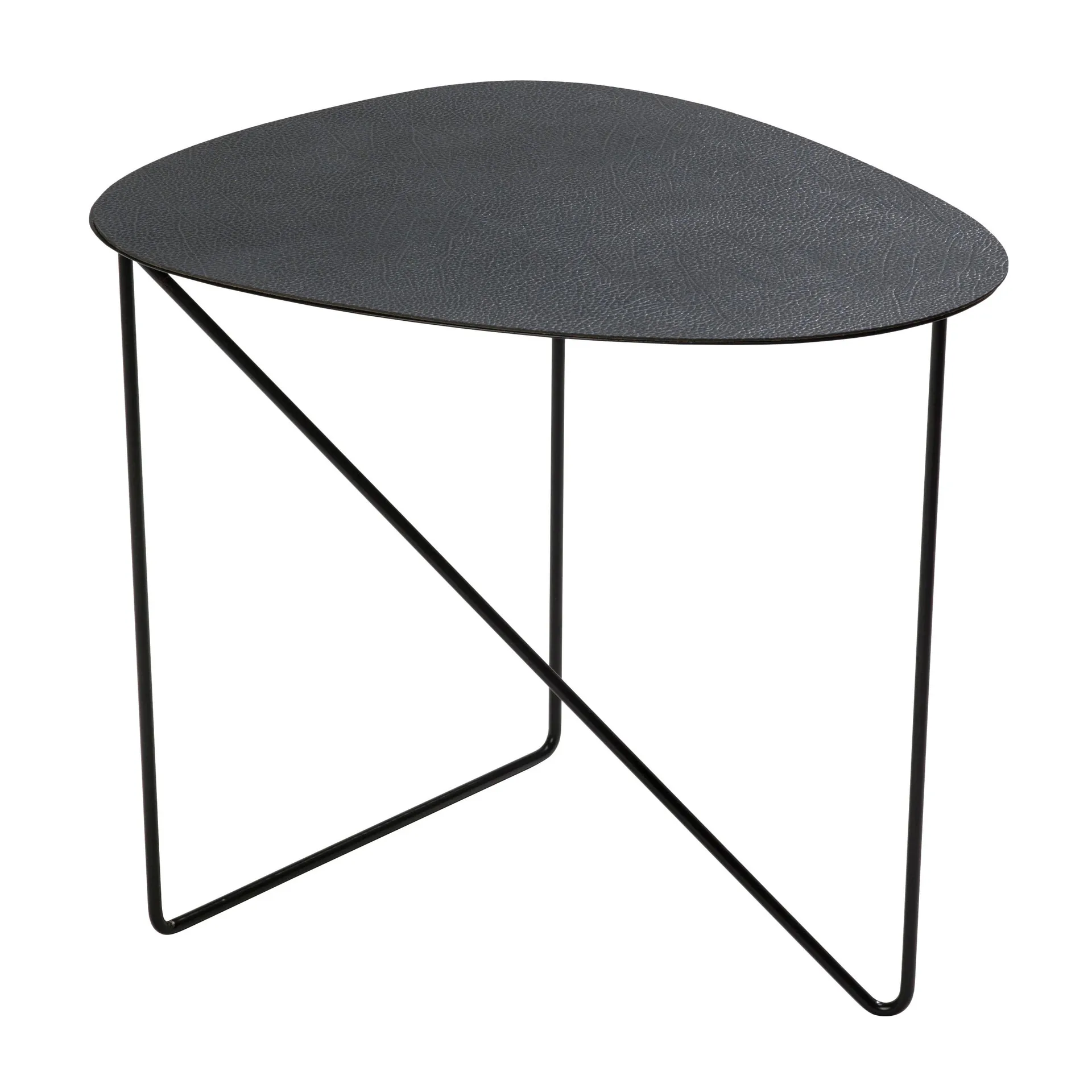 Tavolino Curve Hippo L, Nero, antracite LIND DNA