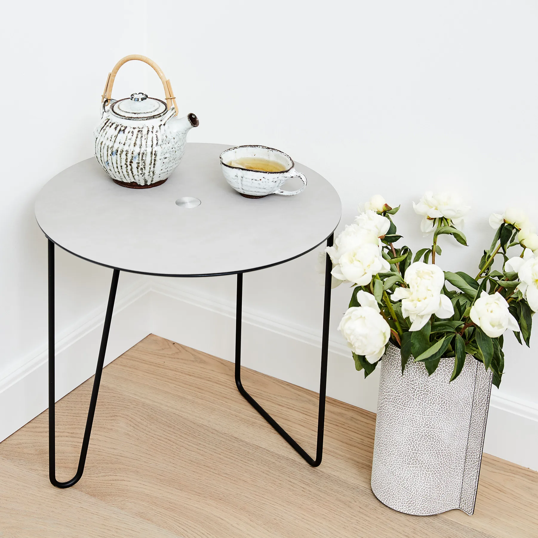 Tavolino girevole Nupo L, Antracite, grigio chiaro LIND DNA