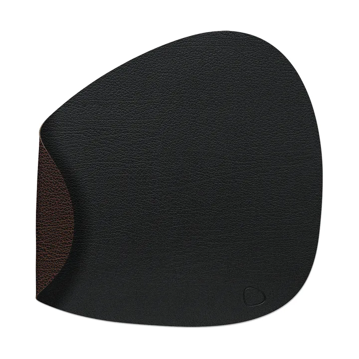 Tovaglietta Bull curva reversibile L 1 pz - nero-marrone, 44x37 cm - LIND DNA