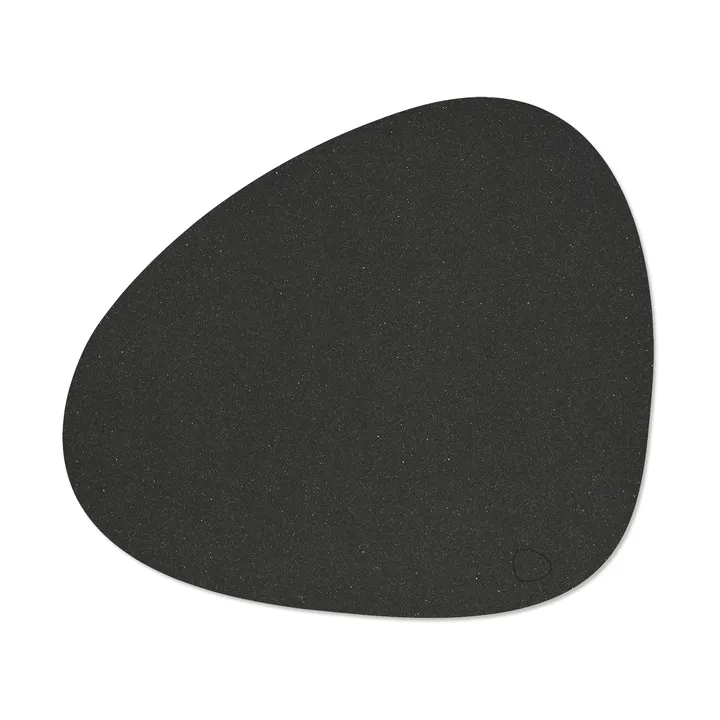 Tovaglietta Core curva L - Flecked anthracite, 44x37 cm - LIND DNA