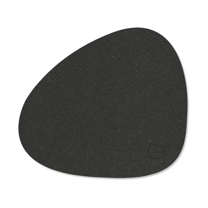 Tovaglietta Core curva S - Flecked anthracite, 28x24 cm - LIND DNA