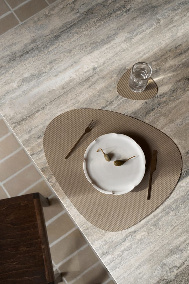 Tovaglietta curva L Corduroy , Clay Brown LIND DNA
