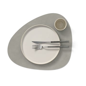 Tovaglietta curva L Corduroy  - Grigio chiaro - LIND DNA
