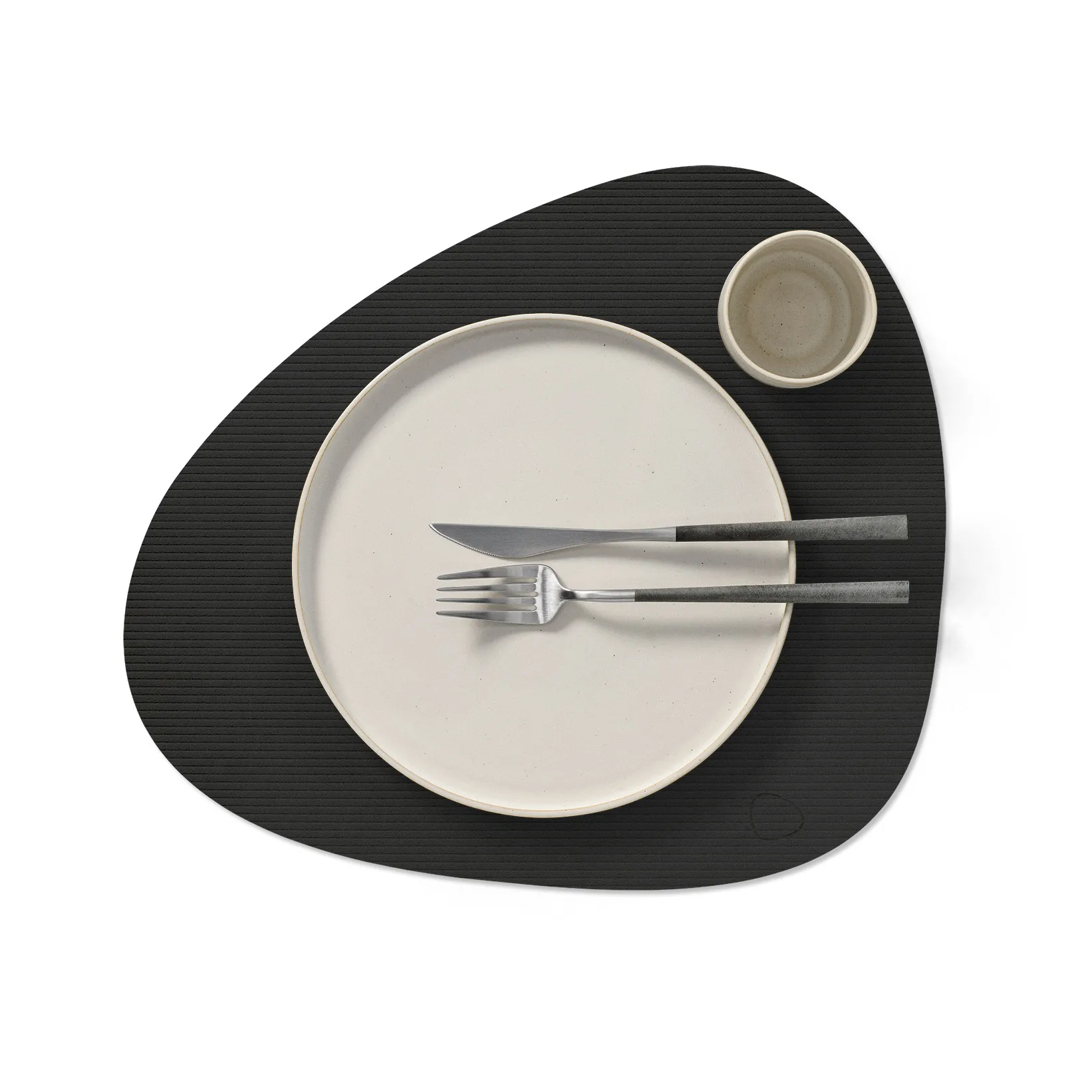 Tovaglietta curva L Corduroy, Inchiostro nero LIND DNA