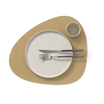 Tovaglietta curva L Corduroy  - Khaki - LIND DNA