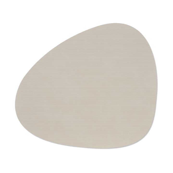 Tovaglietta curva L Corduroy  - Oyster White - LIND DNA