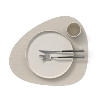 Tovaglietta curva L Corduroy  - Oyster White - LIND DNA