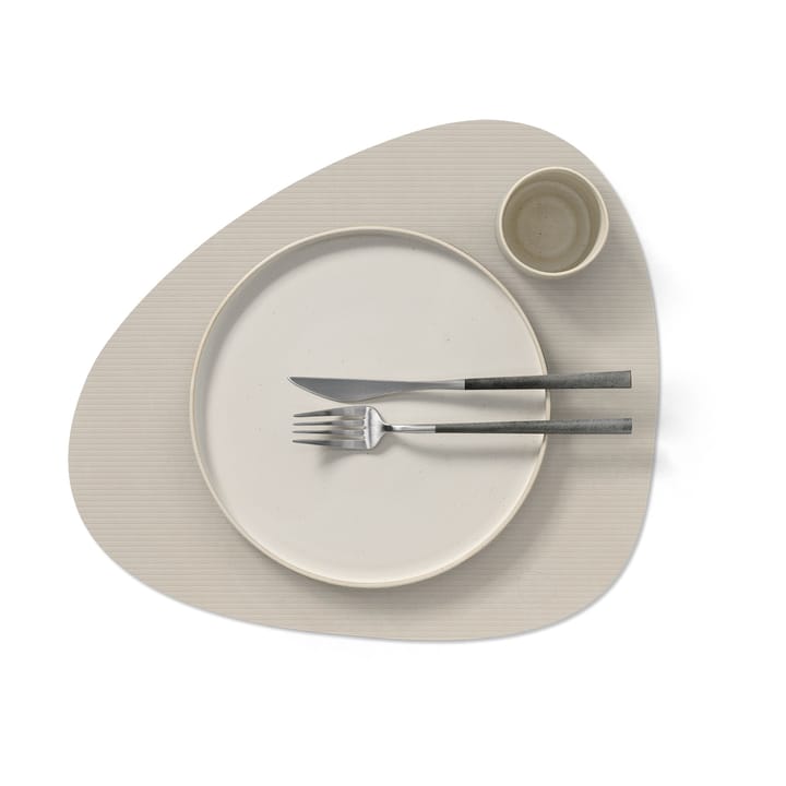 Tovaglietta curva L Corduroy , Oyster White LIND DNA