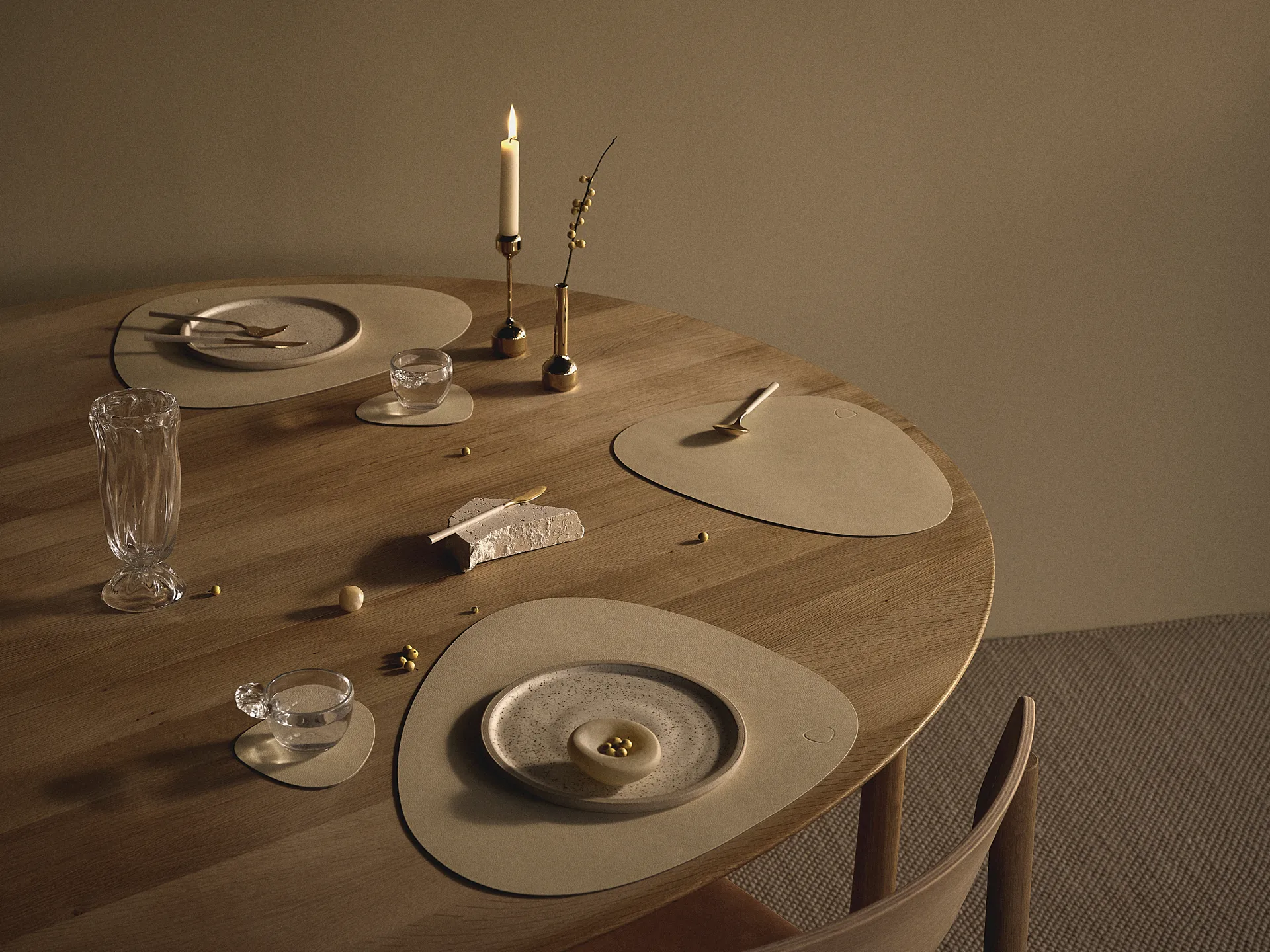 Tovaglietta curva Nupo, Vaniglia LIND DNA