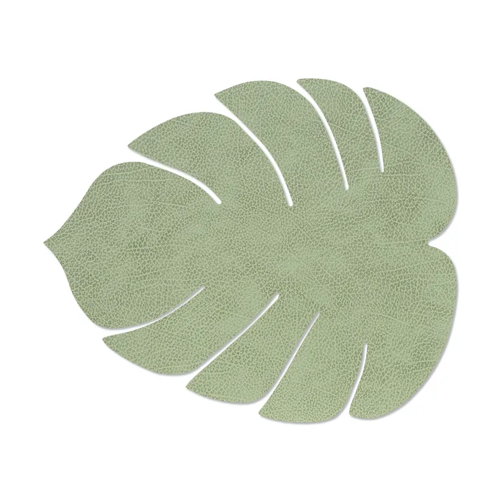 Tovaglietta Monstera Leaf Hippo L - Verde oliva, 42x35 cm - LIND DNA