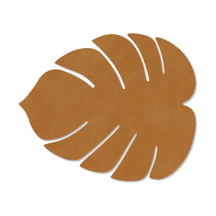 Tovaglietta Monstera Leaf Nupo S - Burned curry, 26x22 cm - LIND DNA