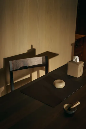 Tovaglietta quadrata L Corduroy - Inchiostro nero - LIND DNA