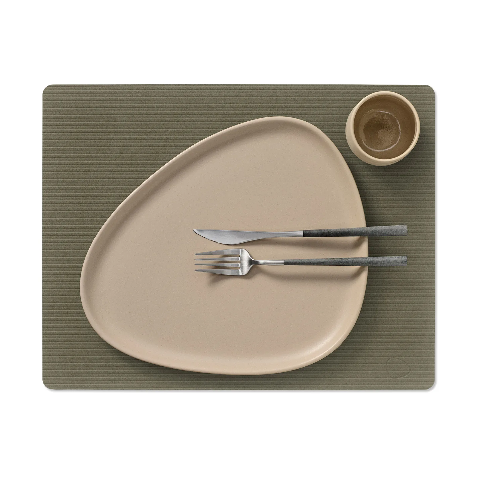 Tovaglietta quadrata L Corduroy , Verde militare LIND DNA