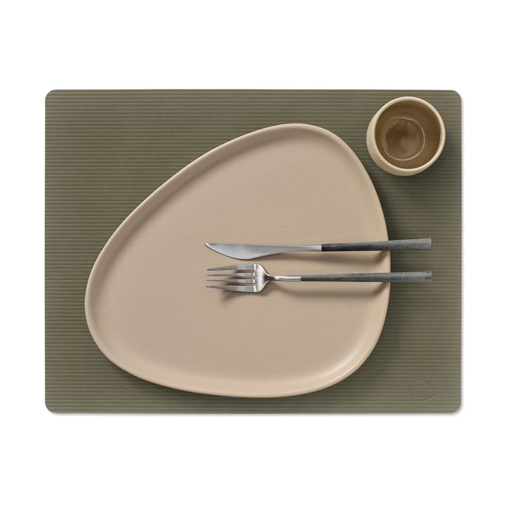 Tovaglietta quadrata L Corduroy , Verde militare LIND DNA
