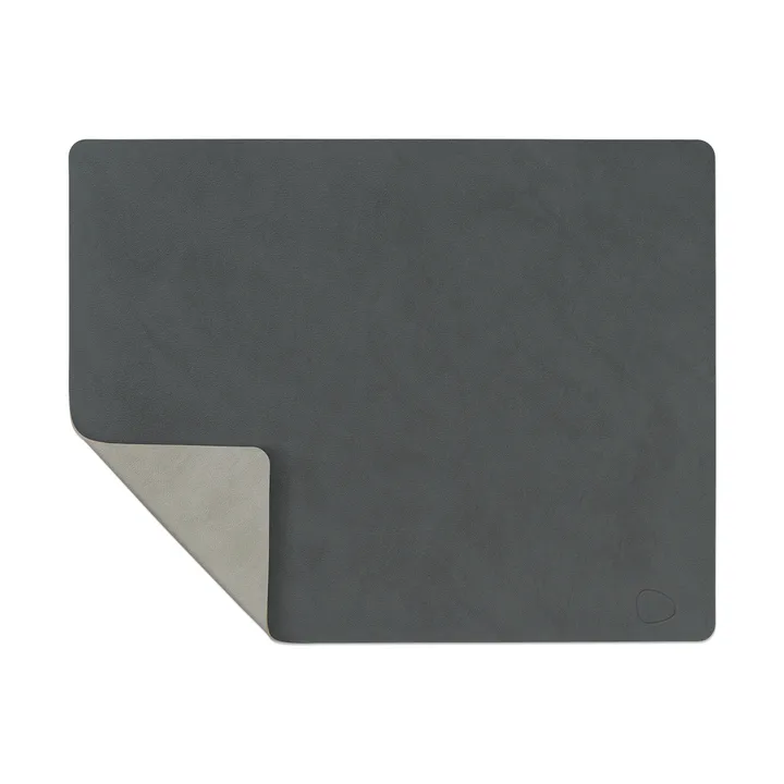 Tovaglietta quadrata Nupo L reversibile 1 pz - antracite-grigio chiaro, 45x35 cm - LIND DNA