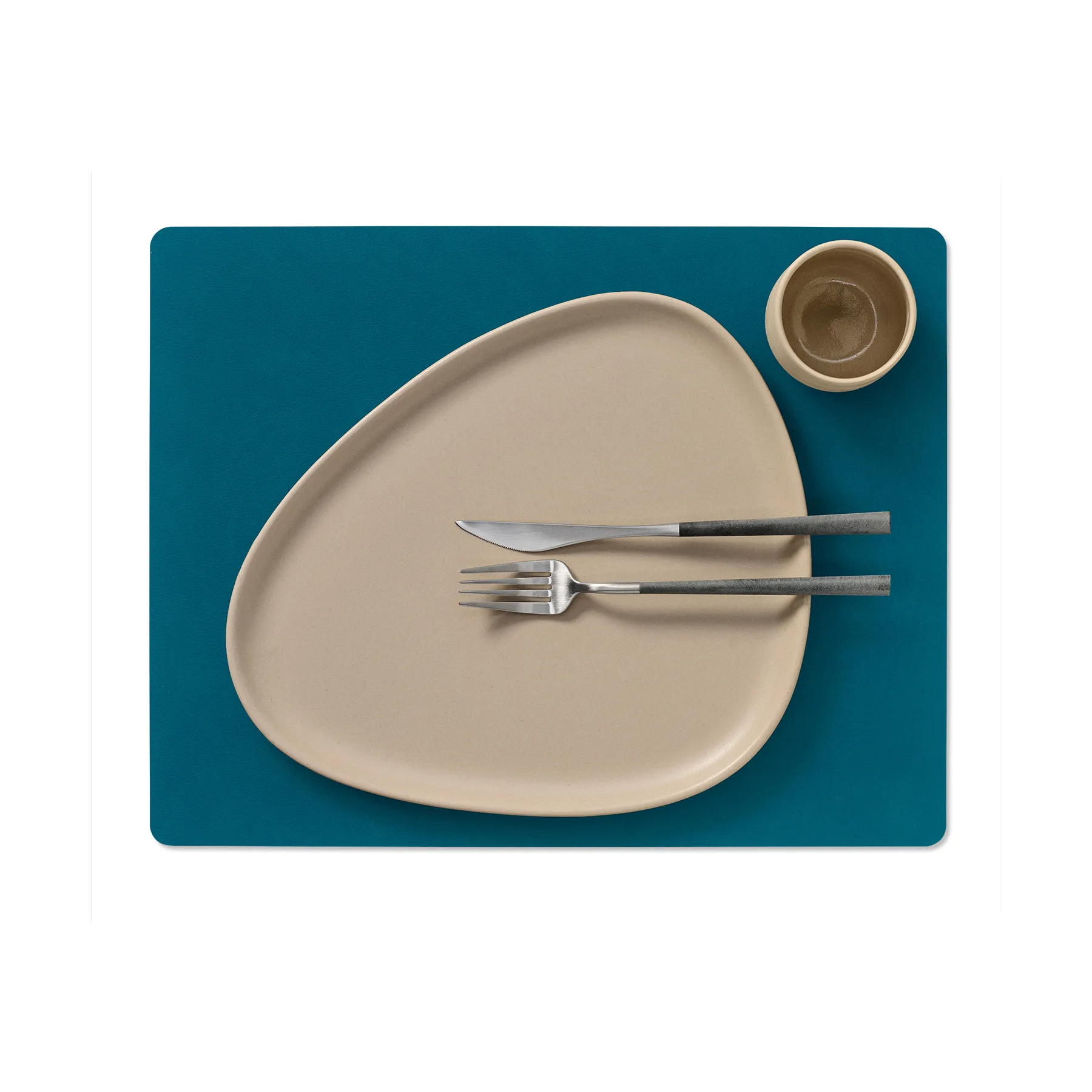 Tovaglietta quadrata Nupo L reversibile 1 pz, Midnight blue-petrol LIND DNA