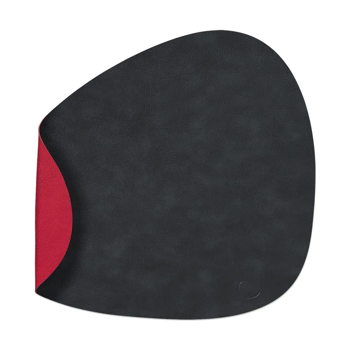 Tovaglietta reversibile Cloud curve L, 1 pz - Nero-rosso, 44x37 cm - LIND DNA