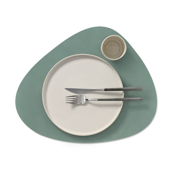 Tovaglietta reversibile Cloud-Nupo curva L 1 pz, antracite-verde pastello LIND DNA