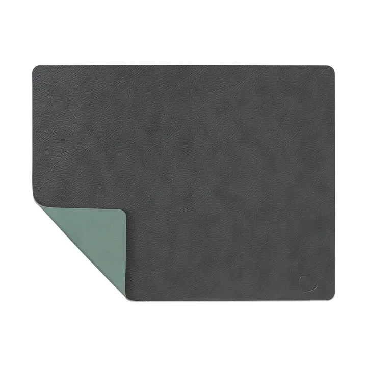 Tovaglietta reversibile Cloud-Nupo quadrata L 1 pz - antracite-verde pastello, 45x35 cm - LIND DNA