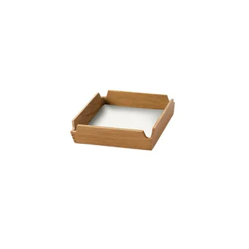 Vassoio Airy Nupo - Pure white-teak, mini - LIND DNA