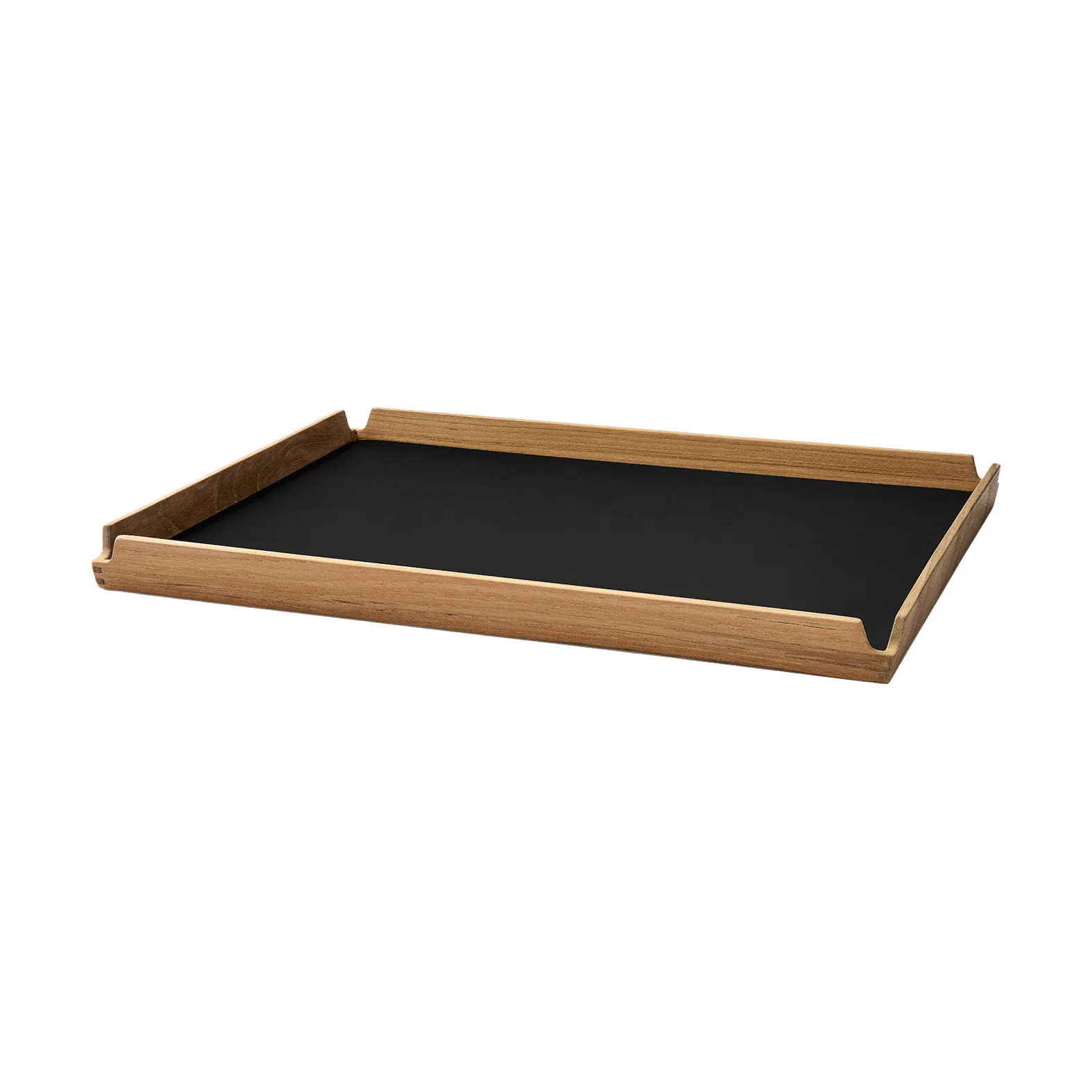 Vassoio quadrato in teak Airy L, Nupo black ink LIND DNA