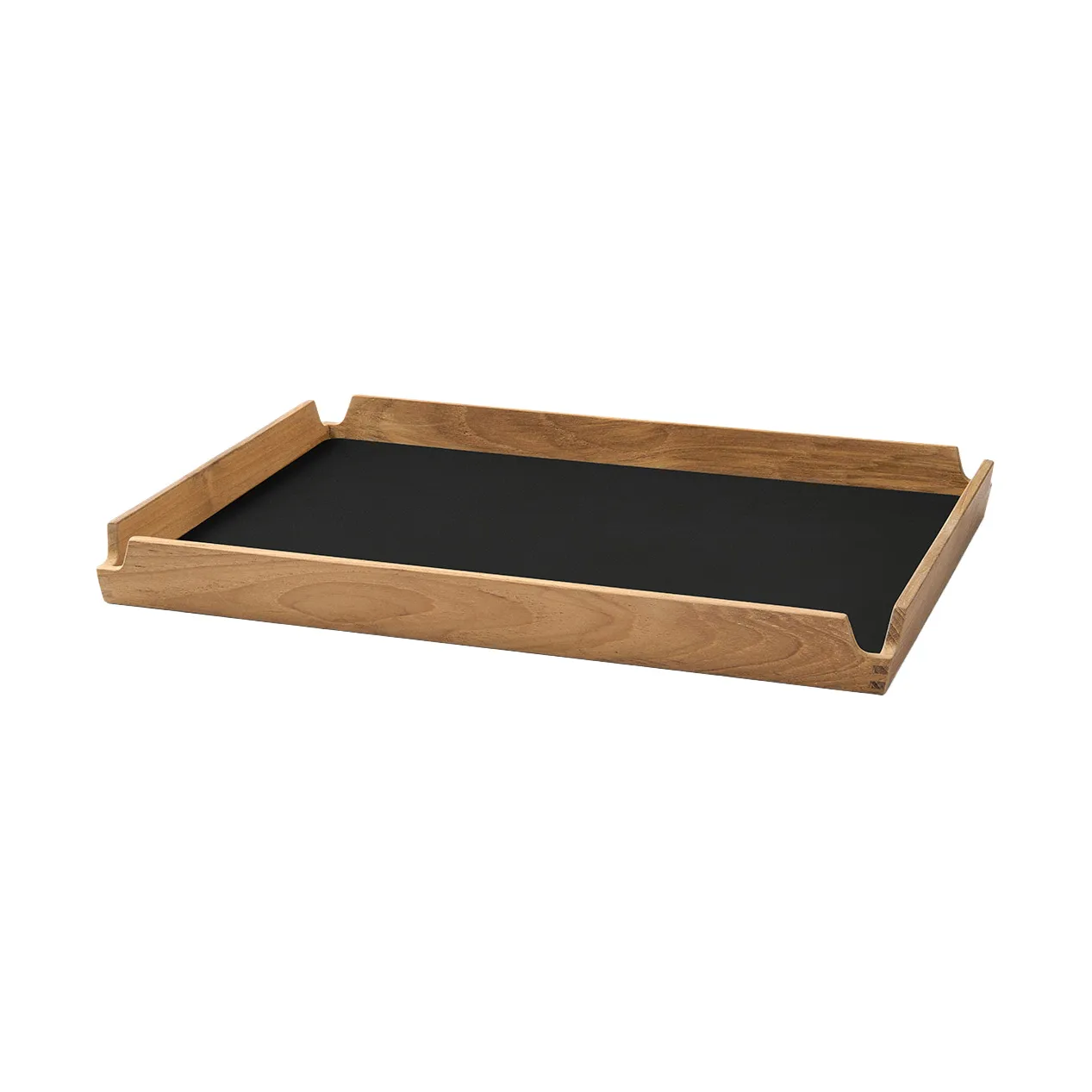 Vassoio quadrato in teak Airy M, Nupo black ink LIND DNA
