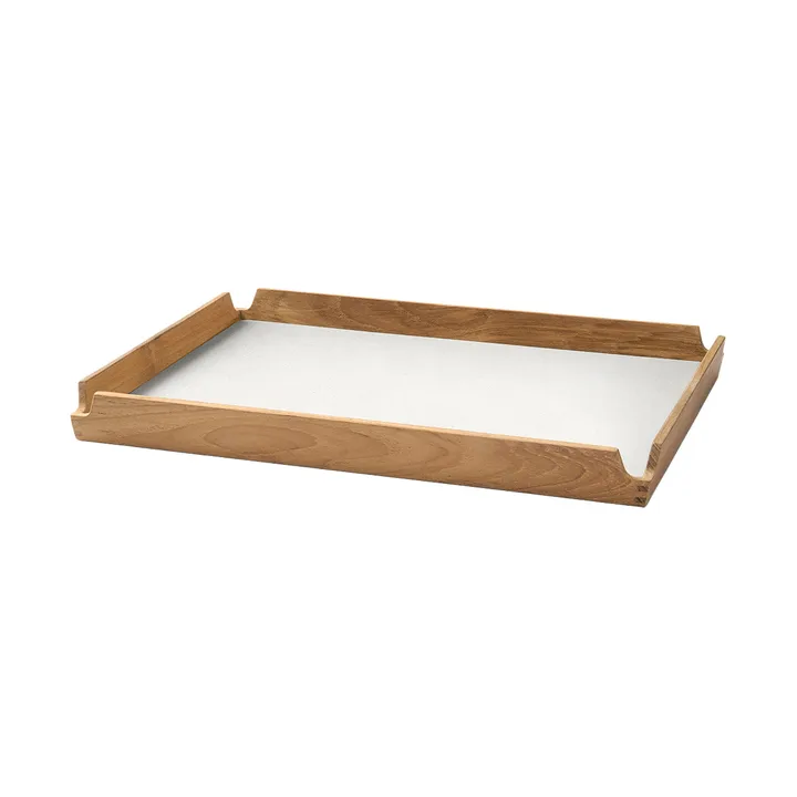 Vassoio quadrato in teak Airy M - Nupo pure white - LIND DNA
