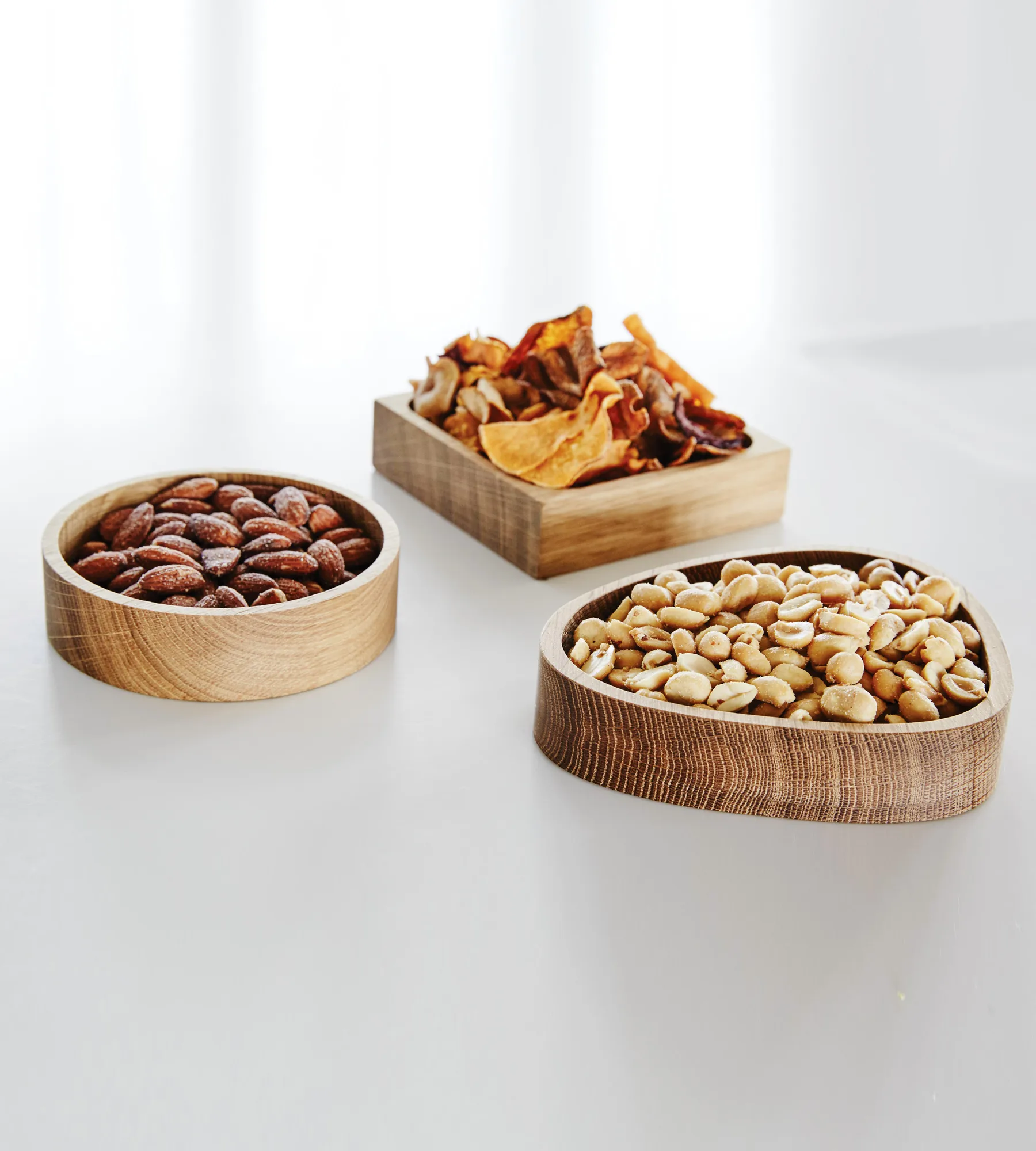 Wood Box porta sottobicchieri, Nature-oak, cerchio, S LIND DNA