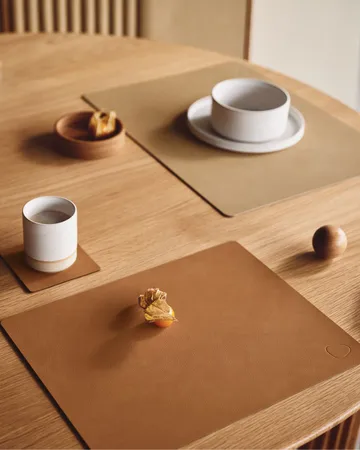 Wood Box porta sottobicchieri - Nature-oak, cerchio, S - LIND DNA