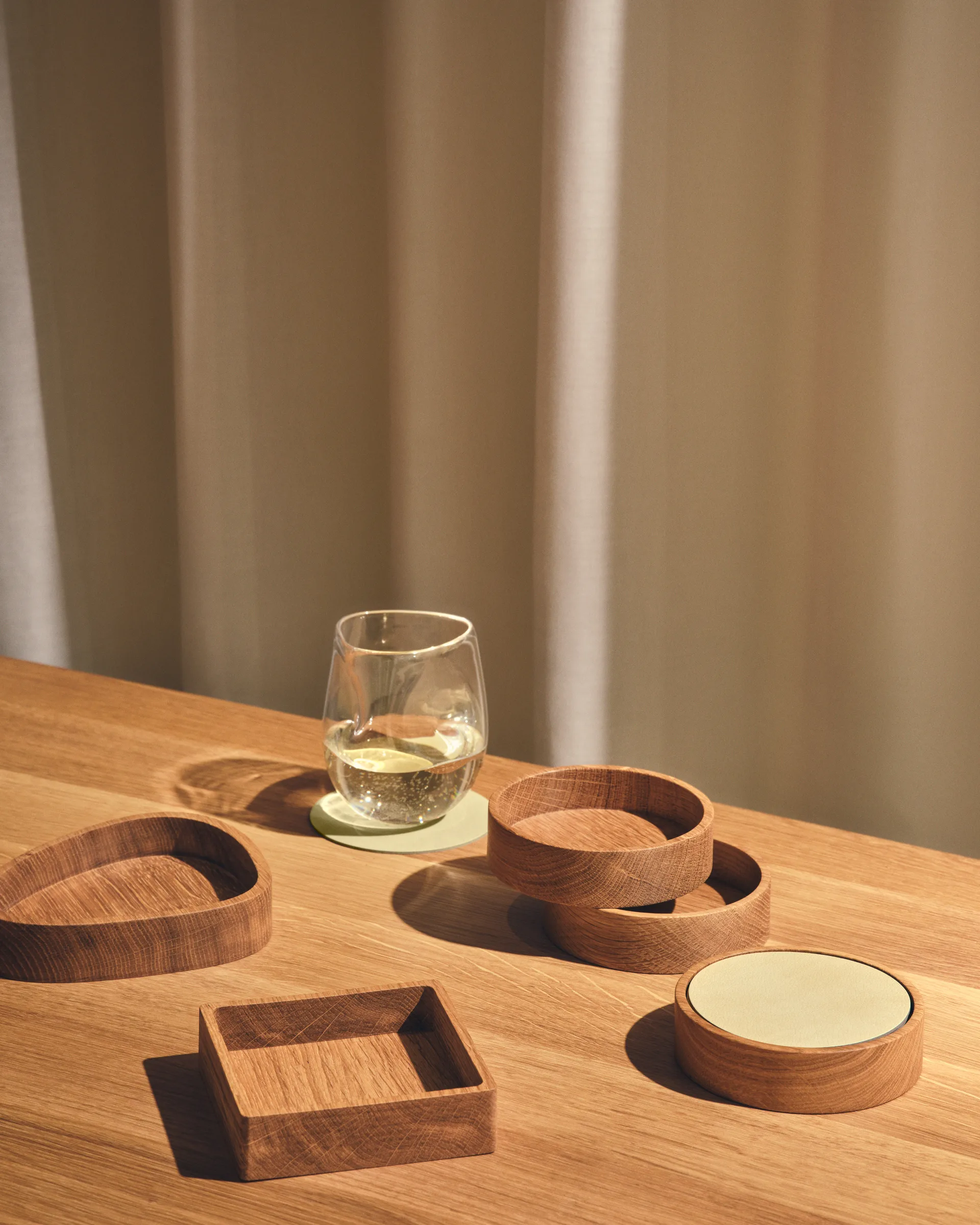 Wood Box porta sottobicchieri, Nature-oak, quadrato, S LIND DNA