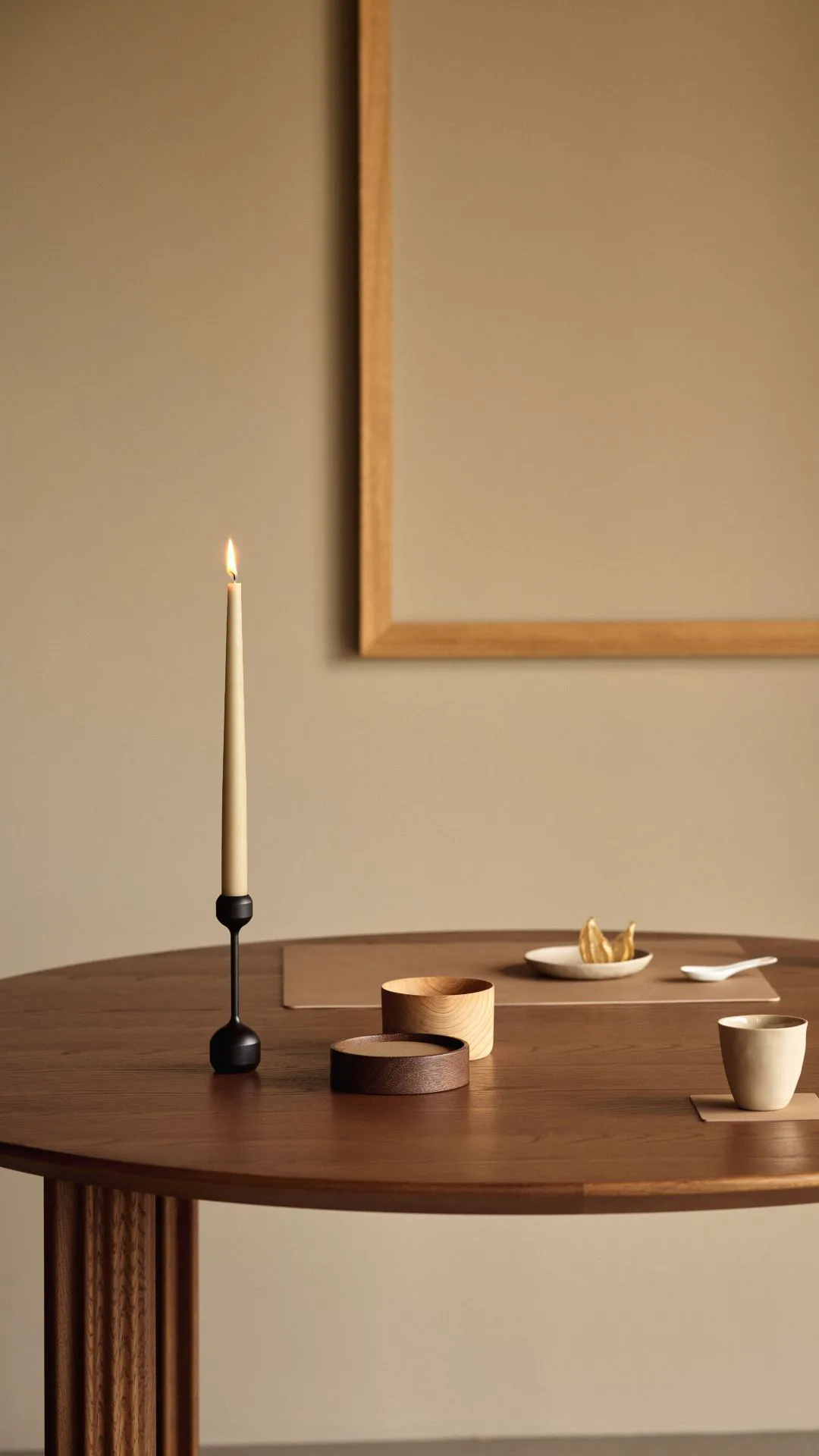 Wood Box porta sottobicchieri, Smoked-oak, cerchio, S LIND DNA