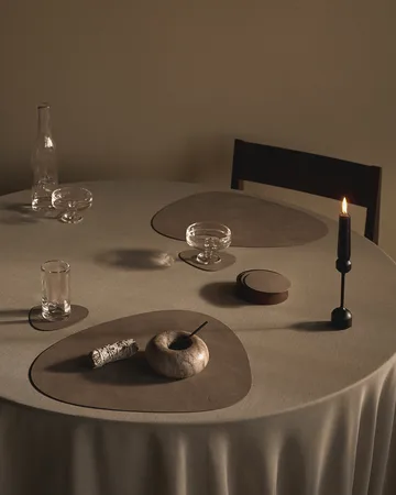 Wood Box porta sottobicchieri - Smoked-oak, cerchio, S - LIND DNA