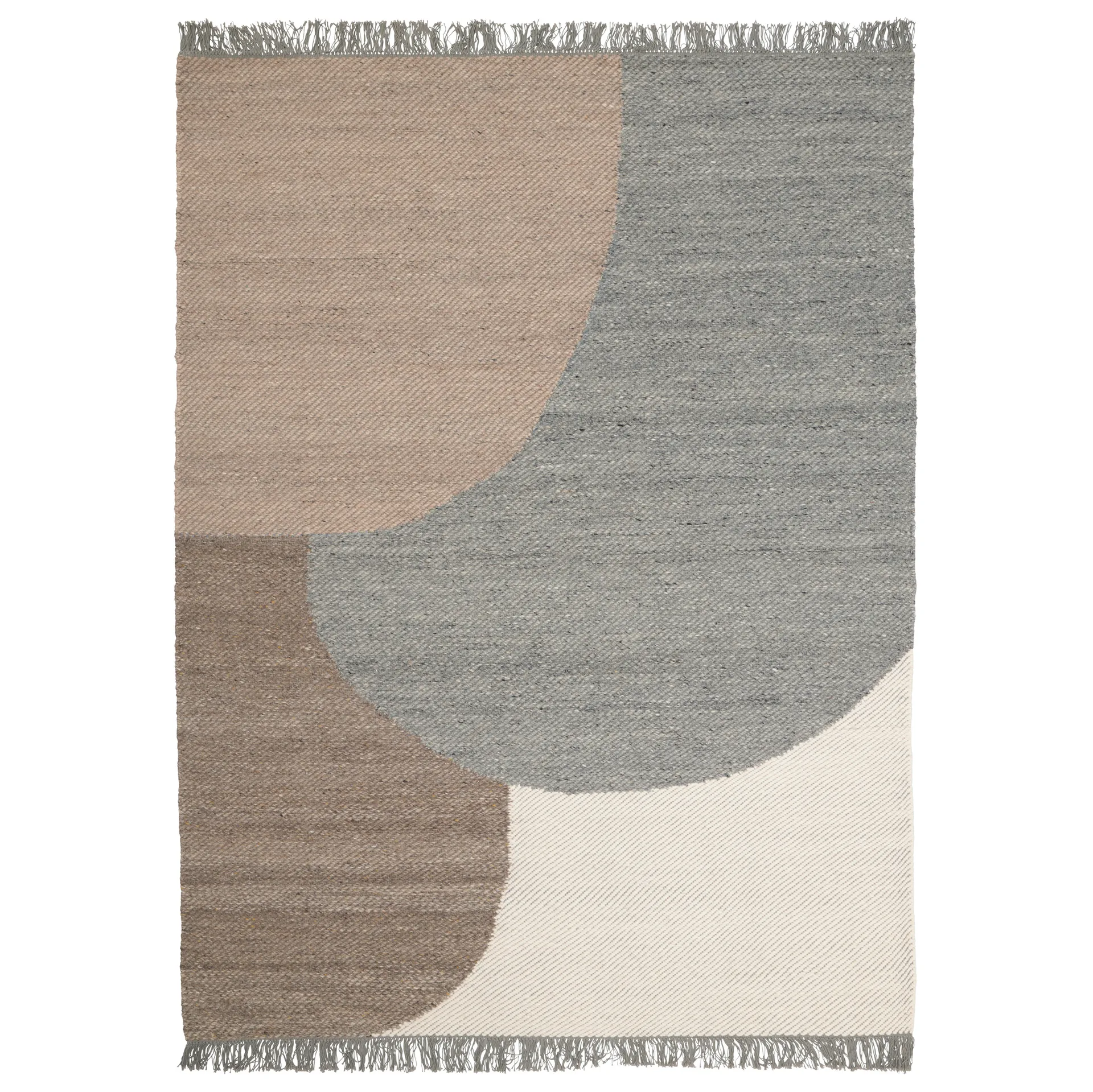 Tappeto Eik in lana 200x300 cm, Grigio Linie Design