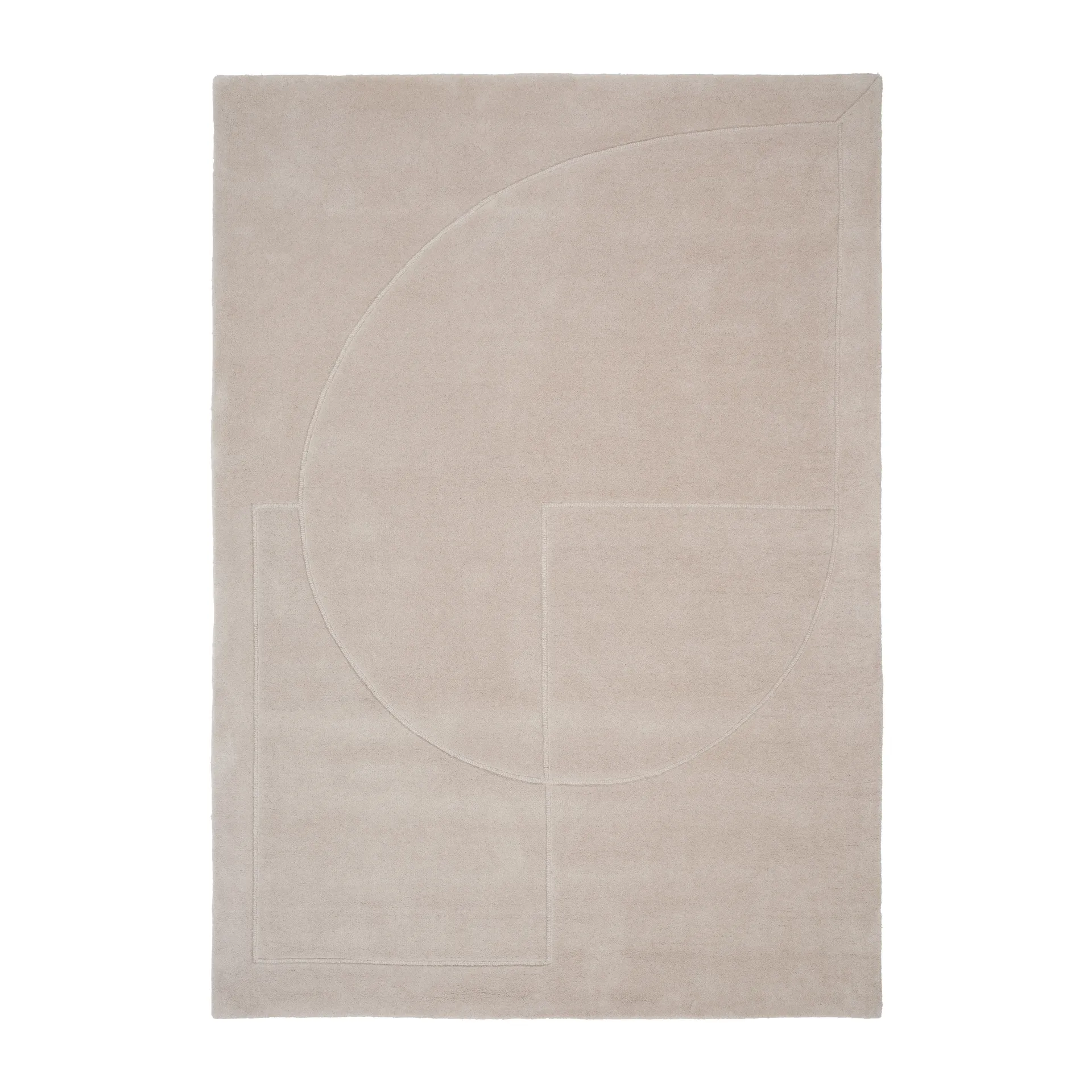 Tappeto in lana Lineal Poem, Beige, 200x300 cm Linie Design