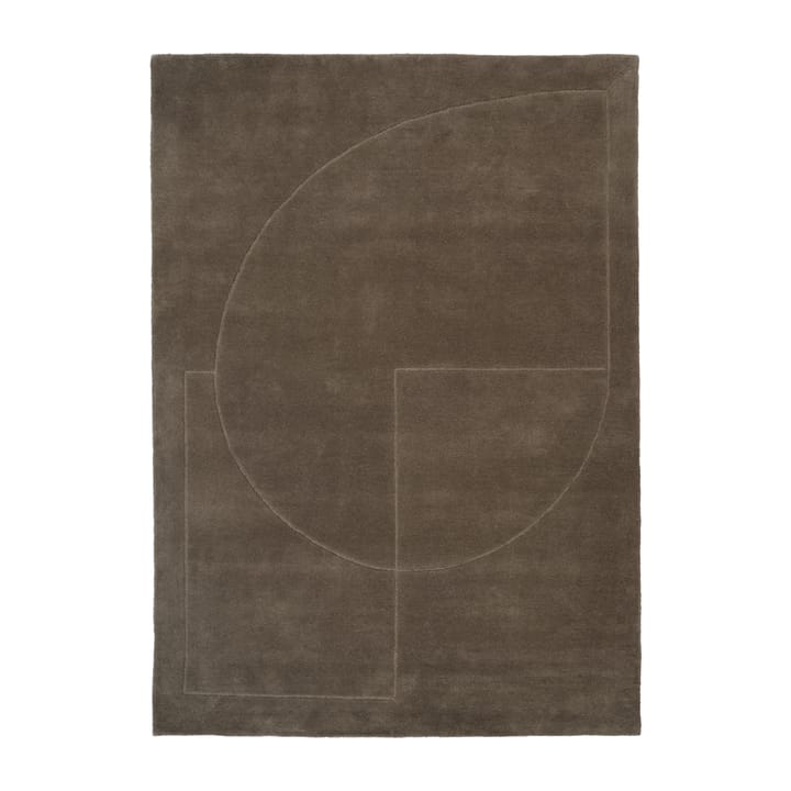 Tappeto in lana Lineal Poem - Verde muschio, 140x200 cm - Linie Design