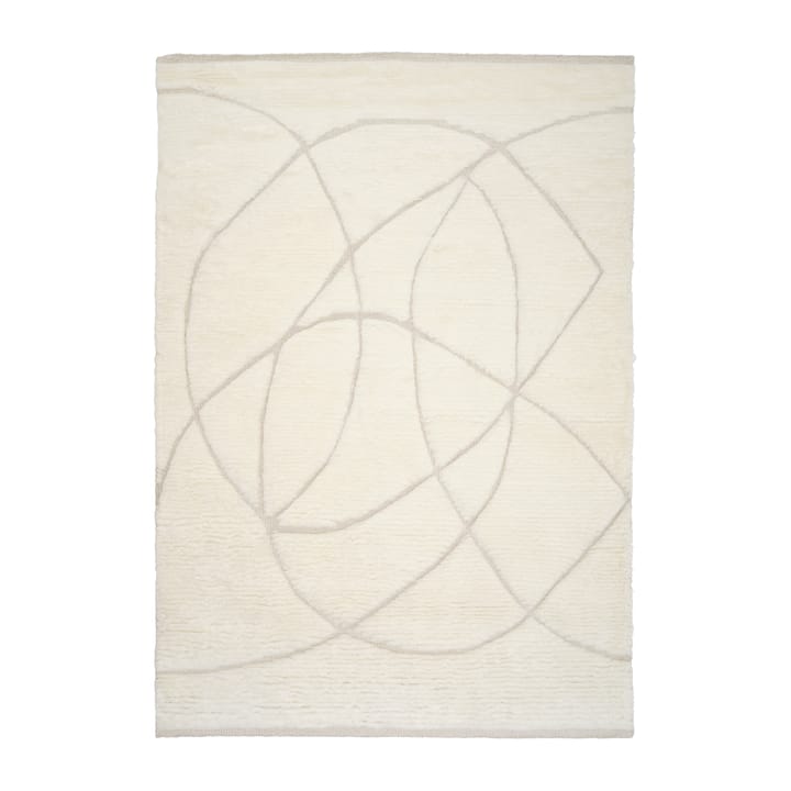 Tappeto in lana Lineal Sweep, Bianco, 140x200 cm Linie Design