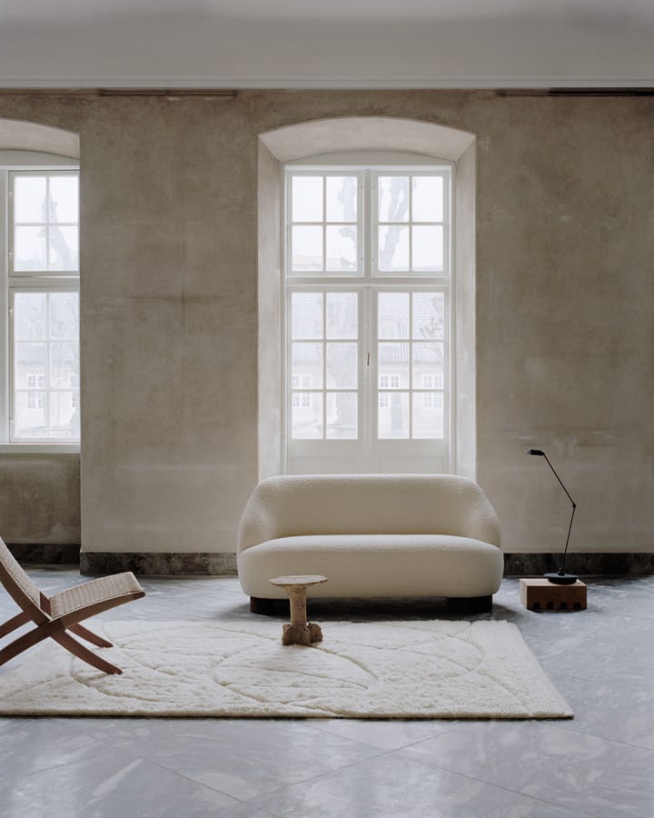 Tappeto in lana Lineal Sweep, Bianco, 140x200 cm Linie Design