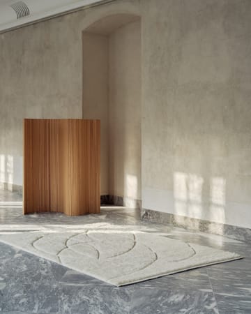 Tappeto in lana Lineal Sweep - Bianco, 140x200 cm - Linie Design