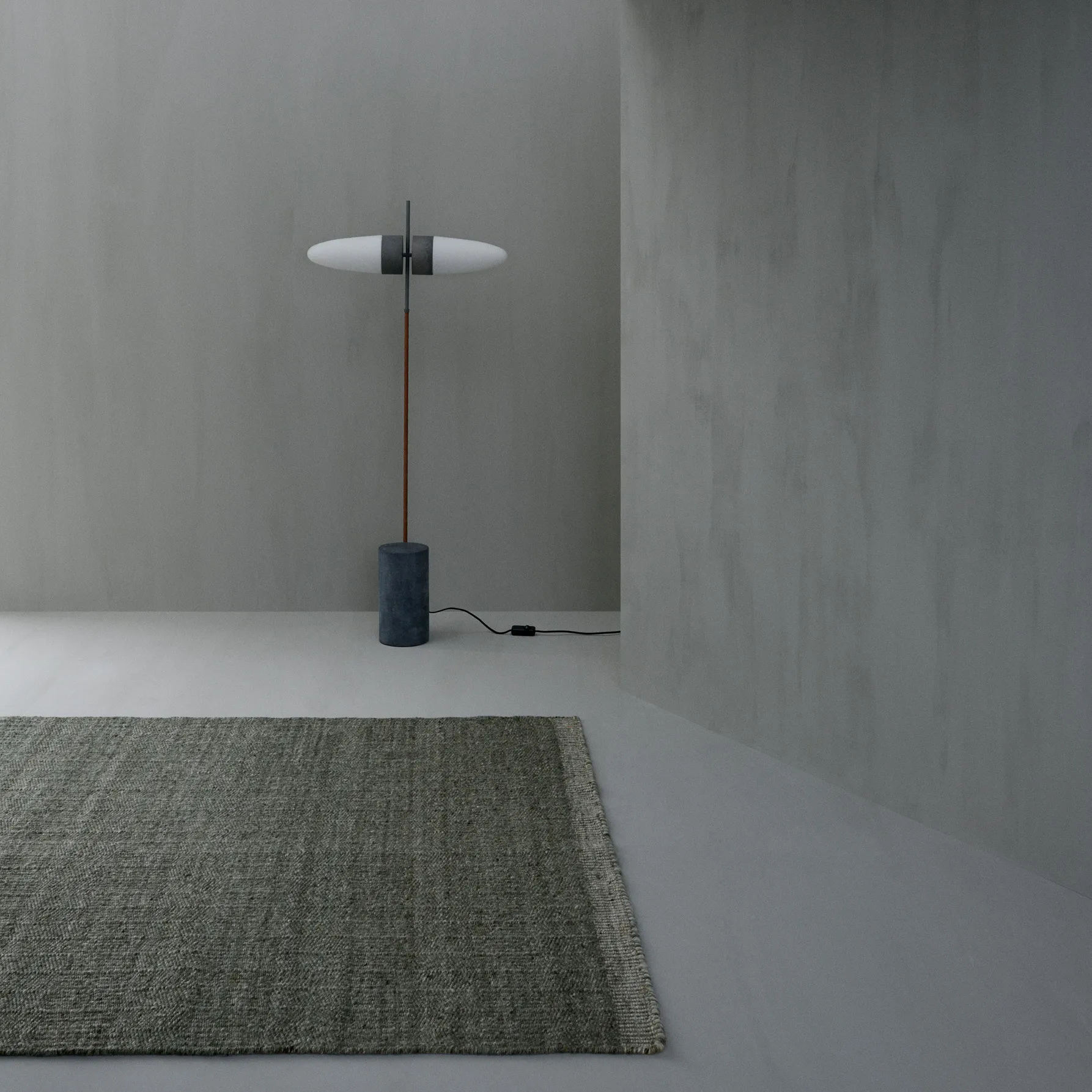 Tappeto Versanti in lana 140x200 cm, Verde Linie Design