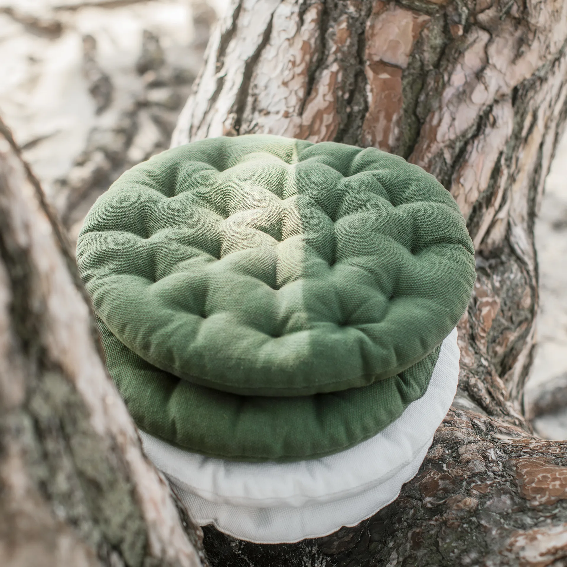 Cuscino per sedia Pepper Ø37 cm, Bianco Linum