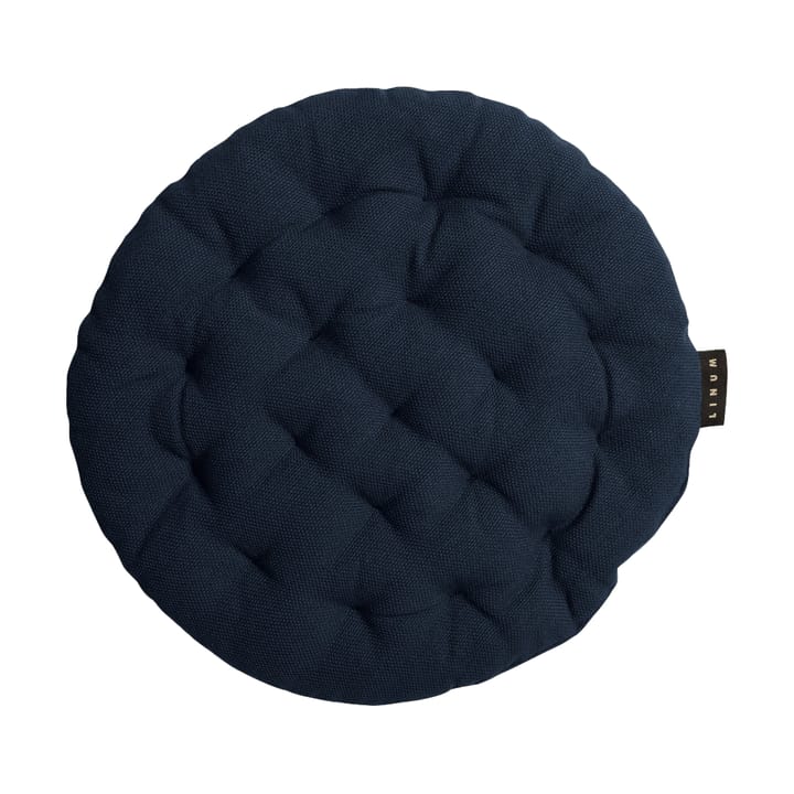 Cuscino per sedia Pepper Ø37 cm - Blu navy scuro - Linum