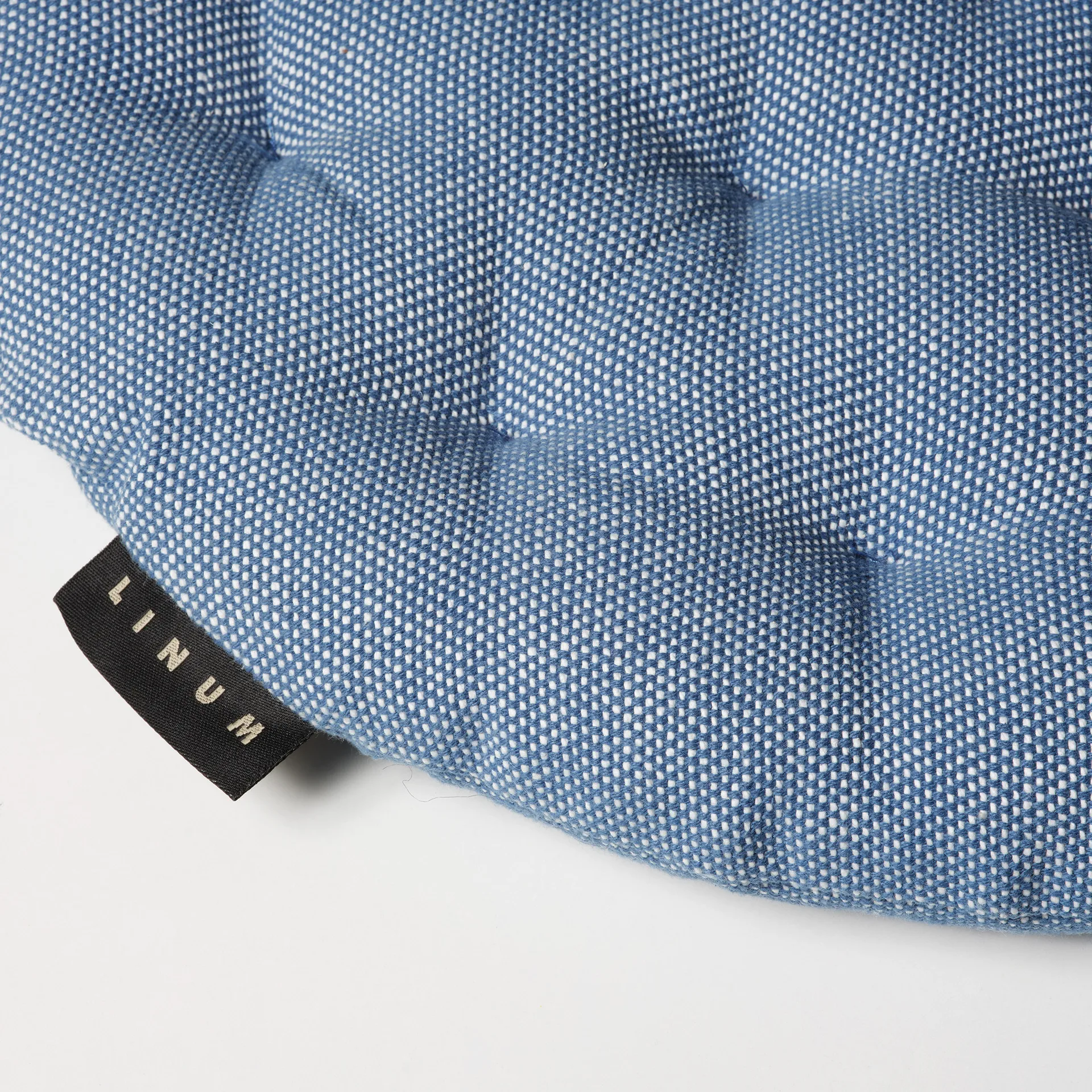 Cuscino per sedia Pepper Ø37 cm, Blu profondo del mare Linum