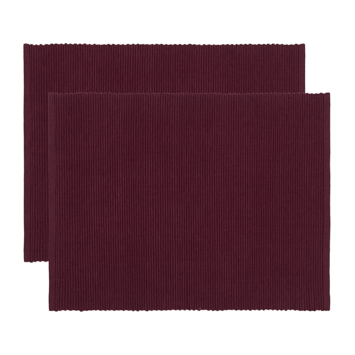 Tovaglietta Uni, 35x46 cm, confezione da 2 - Rosso bordeaux - Linum