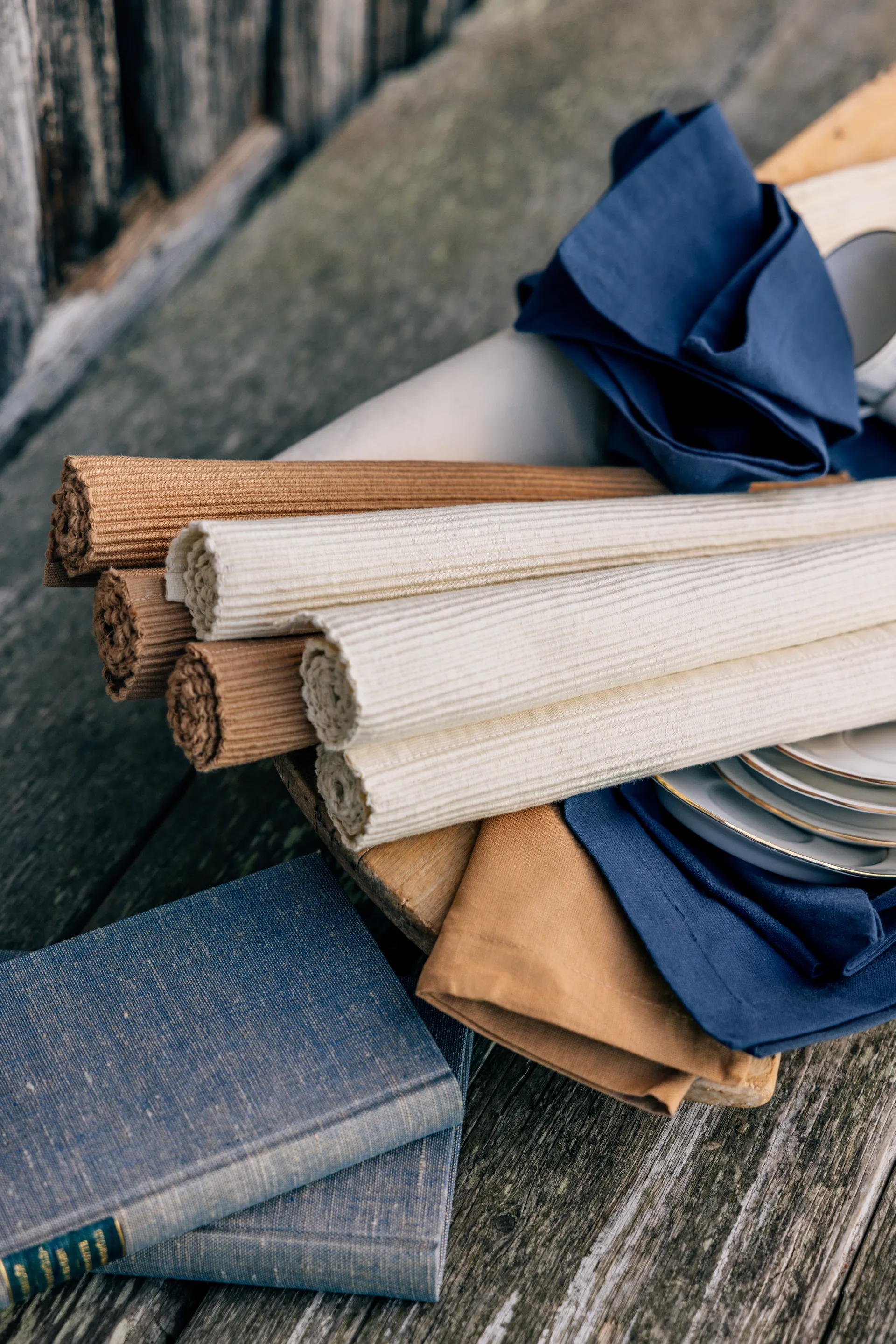 Tovaglietta Uni 35x46 cm confezione da 4, Beige cremoso Linum