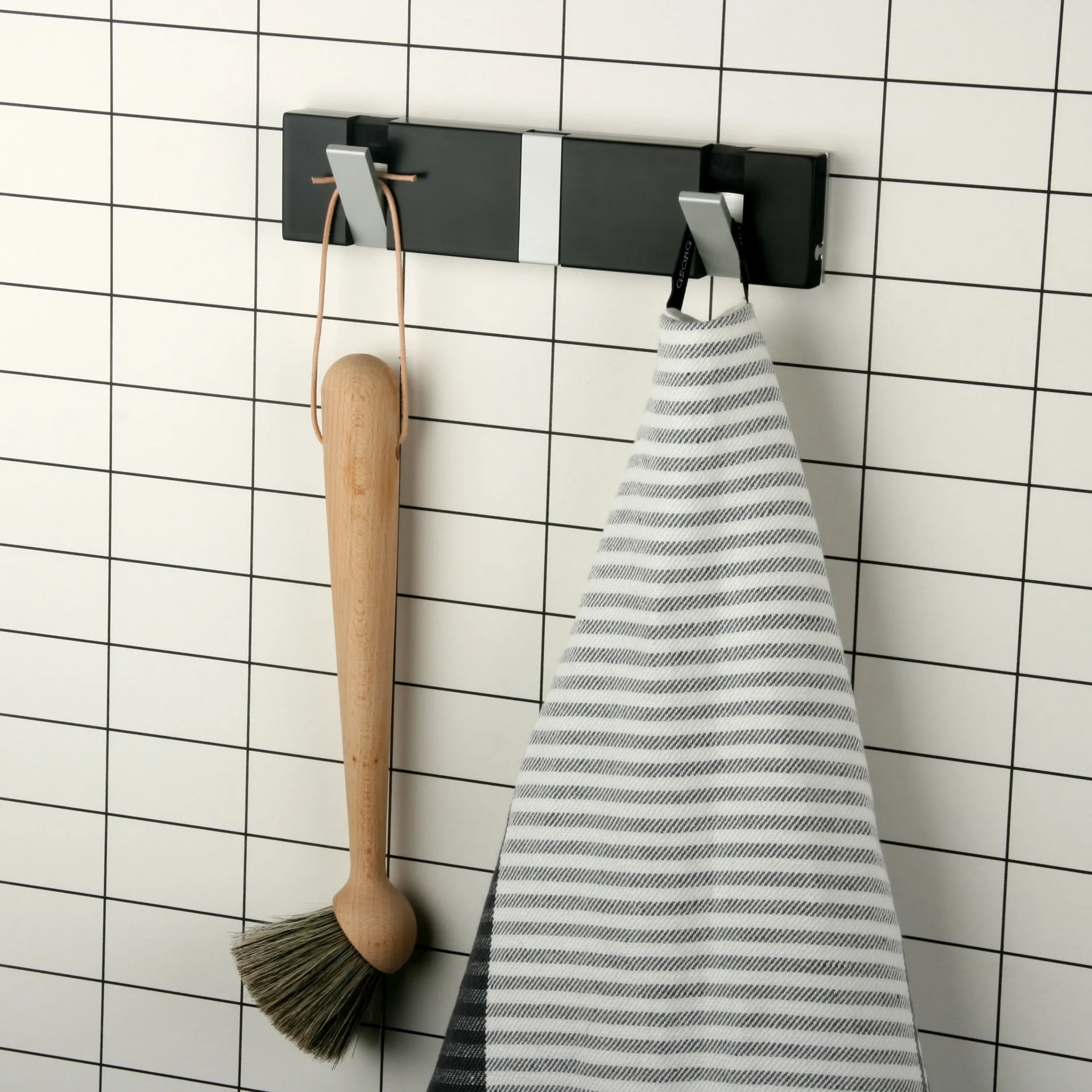 Appendiabiti composito Loca Knax 20 cm, nero LoCa