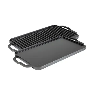 Chef collection piastra reversibile per bistecca e griglia - 50x25 cm - Lodge