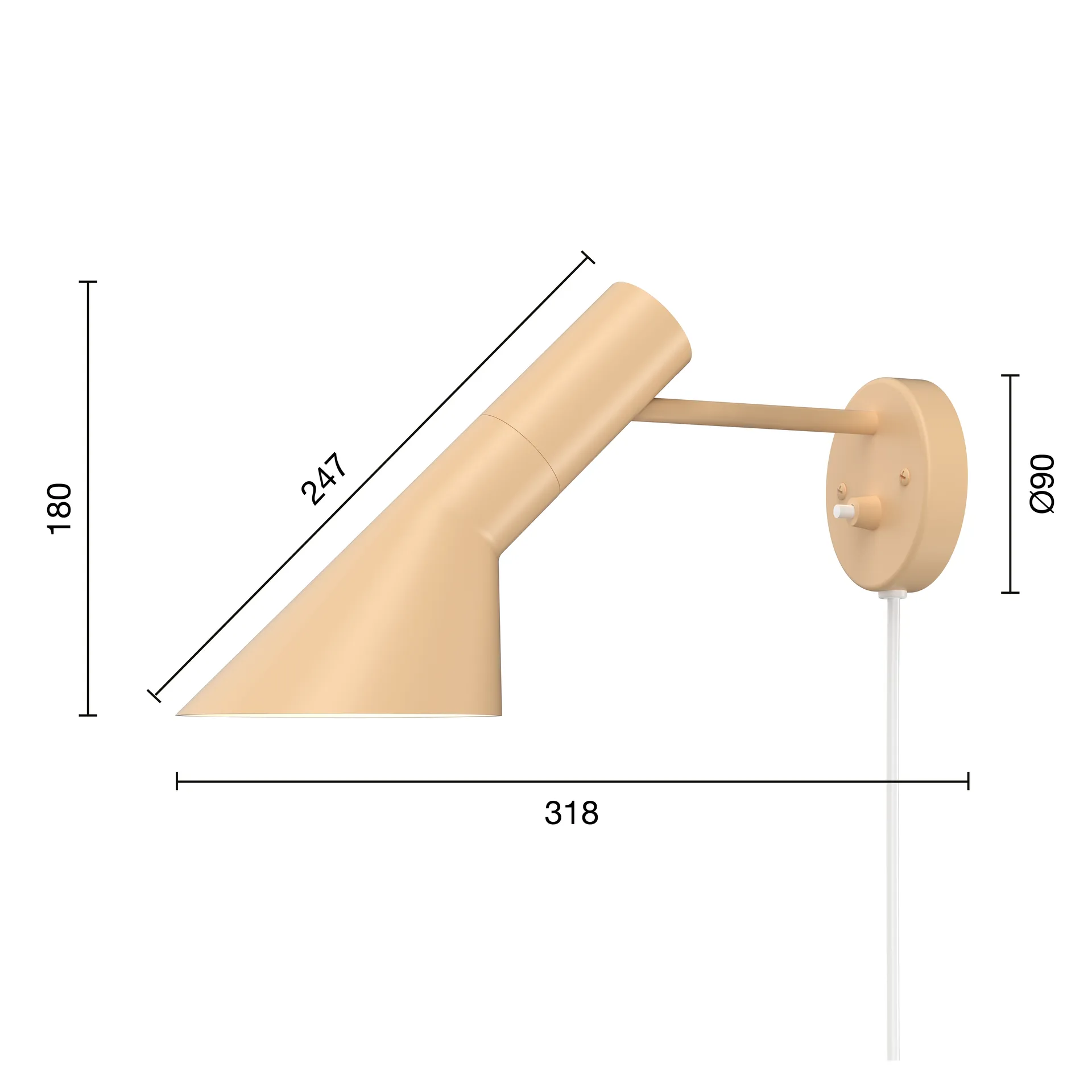 Applique AJ, Warm sand Louis Poulsen