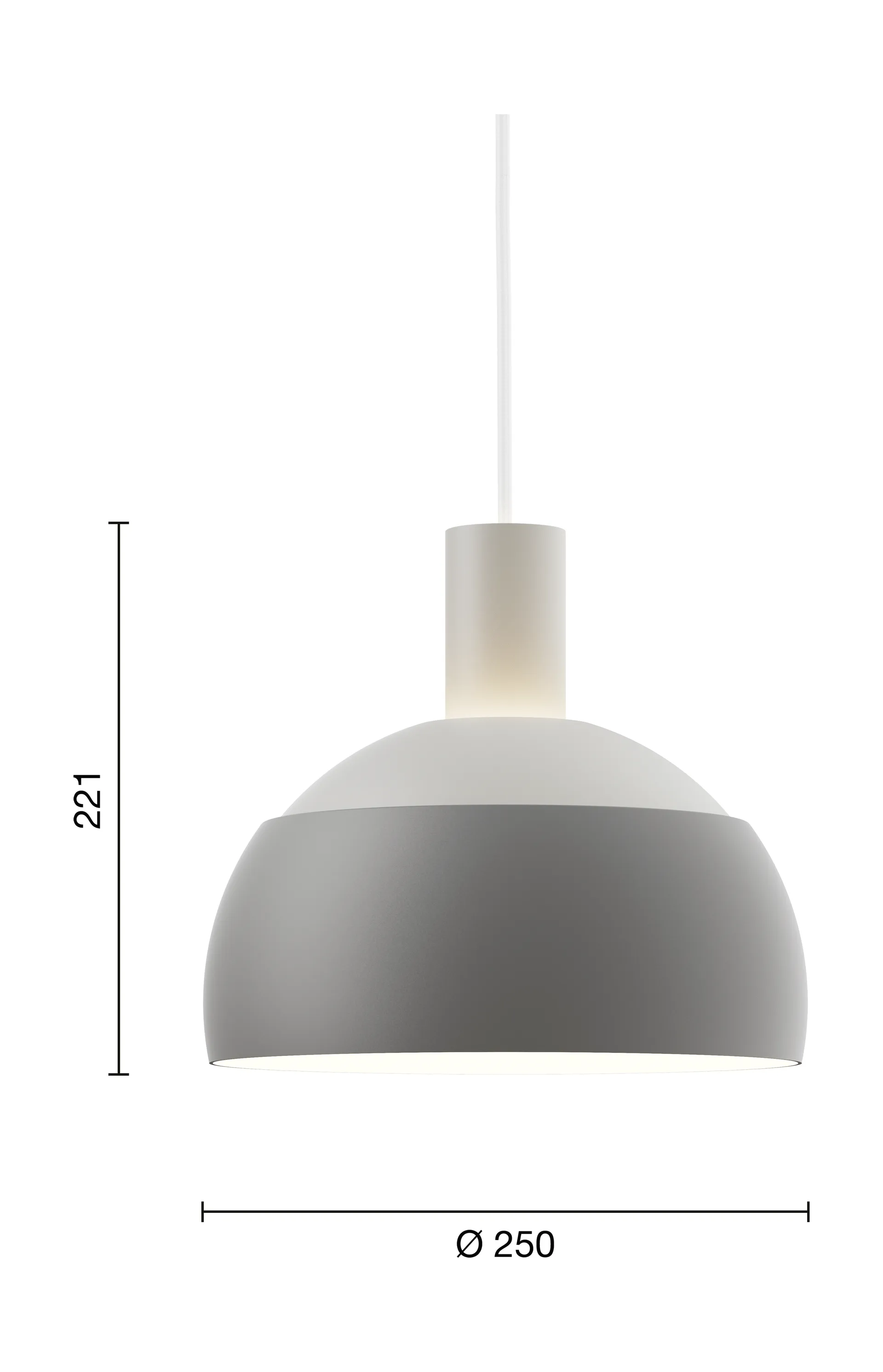Lampada a sospensione FJ Elements Ø25 cm, Original grey Louis Poulsen