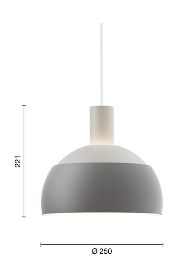 Lampada a sospensione FJ Elements Ø25 cm - Original grey - Louis Poulsen