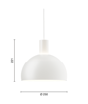 Lampada a sospensione FJ Elements Ø25 cm - White - Louis Poulsen